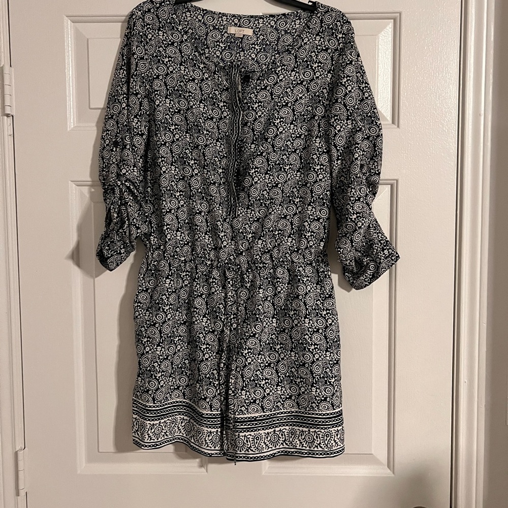 Loft Romper with Paisley Print